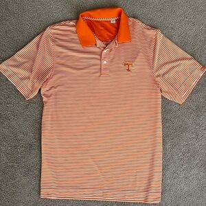 Orange Striped Polo Shirt